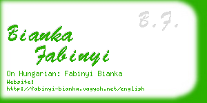 bianka fabinyi business card